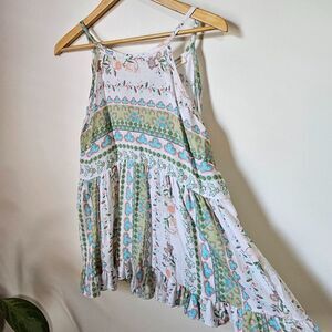 NEVER WORN ORANGE FARM BOHO FLORAL SWING TANK TOP SIZE M